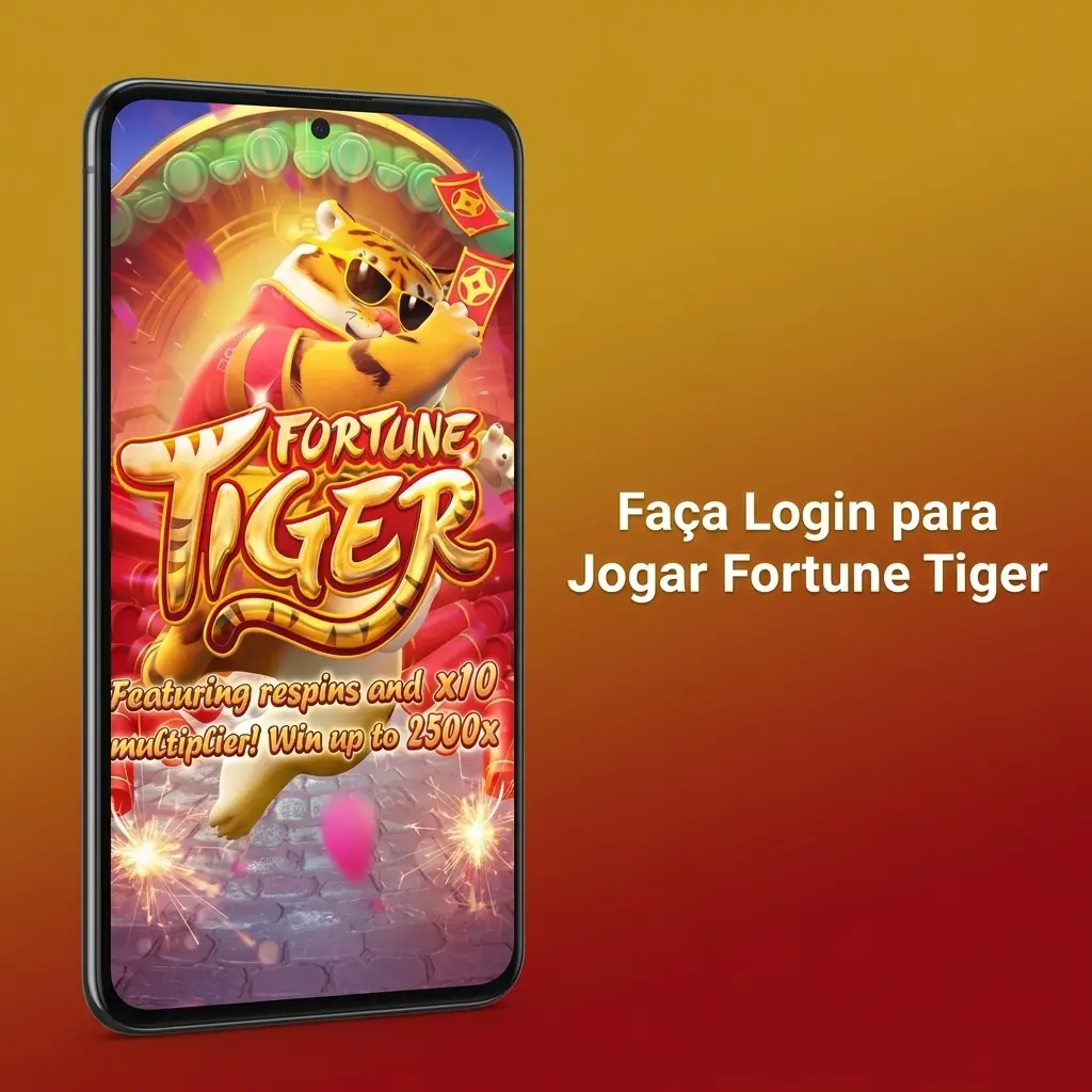 Tela de login para jogar Fortune Tiger com campos de e-mail, senha e autenticação em dois fatores